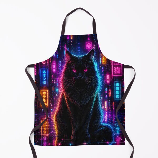 Item preview, Cyberpunk Cat in Neon City designed and sold by PetsArt.