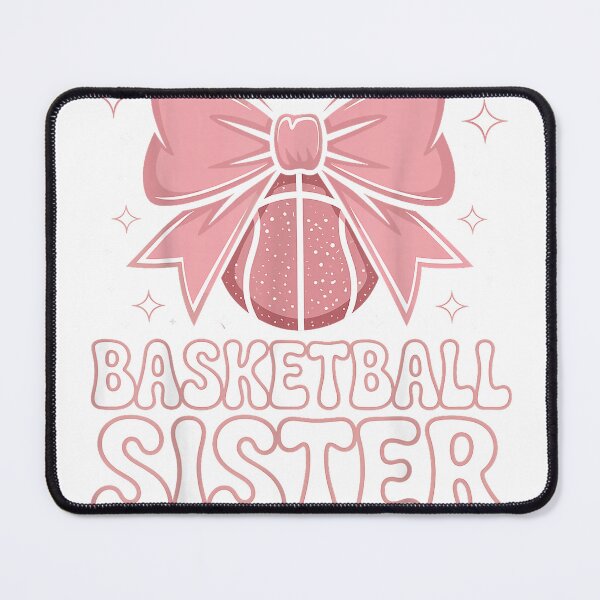 Item preview, Basketball Sister Cute Pink Bow Sports Fan Graphic T-Shirt designed and sold by RKdrawings.