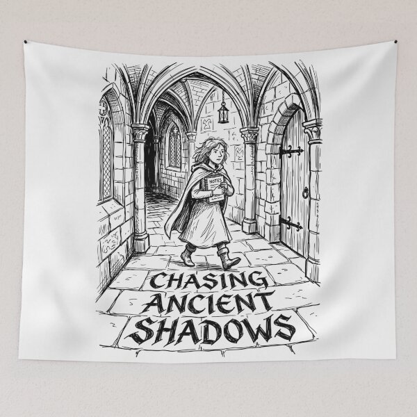 Item preview, Cloister Walk Reverie - Dark Academia Girl designed and sold by bapupa.