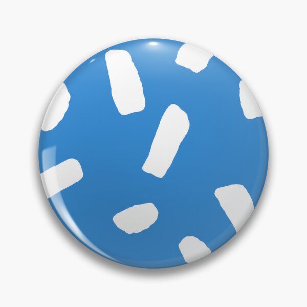 Item preview, Abstract White Confetti Blobs on Vibrant Blue with Playful Circus Vibe designed and sold by ArtyFridgees.