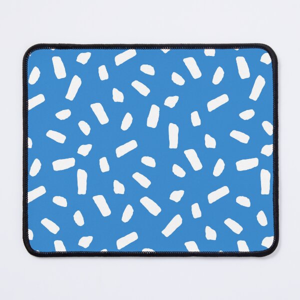 Item preview, Abstract White Confetti Blobs on Vibrant Blue with Playful Circus Vibe designed and sold by ArtyFridgees.