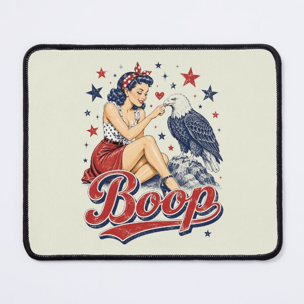 Item preview, Funny Hand Boop Nose Girl Eagle Funny Patriotic 4th of July designed and sold by NicowrmSArt.