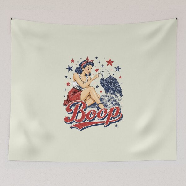 Item preview, Funny Hand Boop Nose Girl Eagle Funny Patriotic 4th of July designed and sold by NicowrmSArt.
