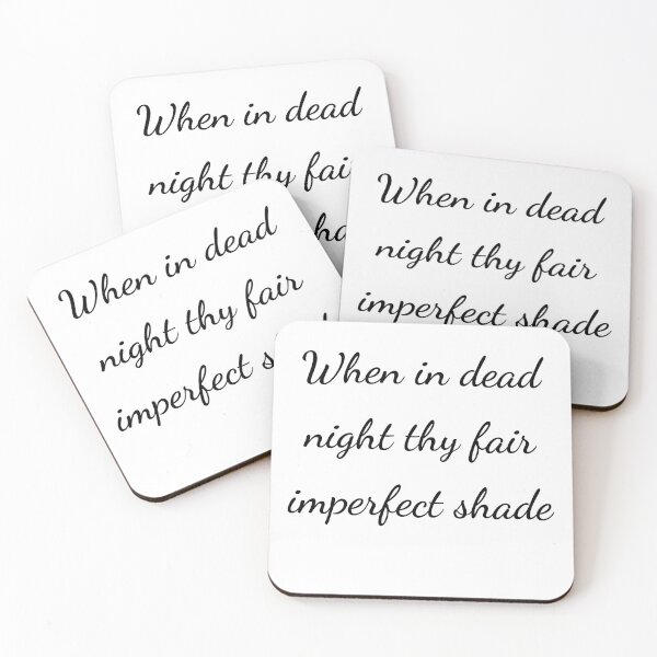 Item preview, "When in dead night thy fair imperfect shade" - handwriting black designed and sold by ariksworld.
