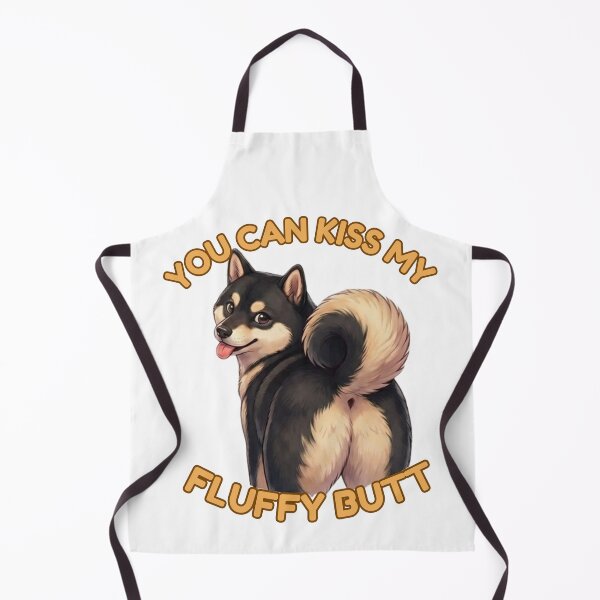 Item preview, You Can Kiss My Fluffy Butt – Black and Tan Shiba Inu Meme designed and sold by DailyStruggleCo.