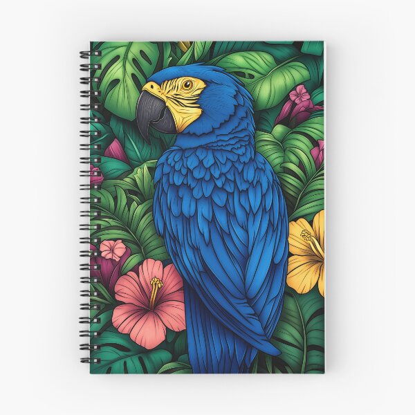 Item preview, Blue Macaw in Tropical Foliage designed and sold by PetsArt.