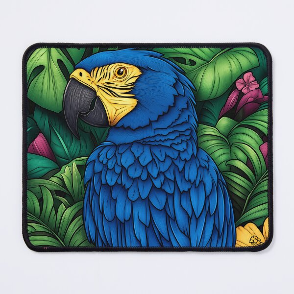 Item preview, Blue Macaw in Tropical Foliage designed and sold by PetsArt.