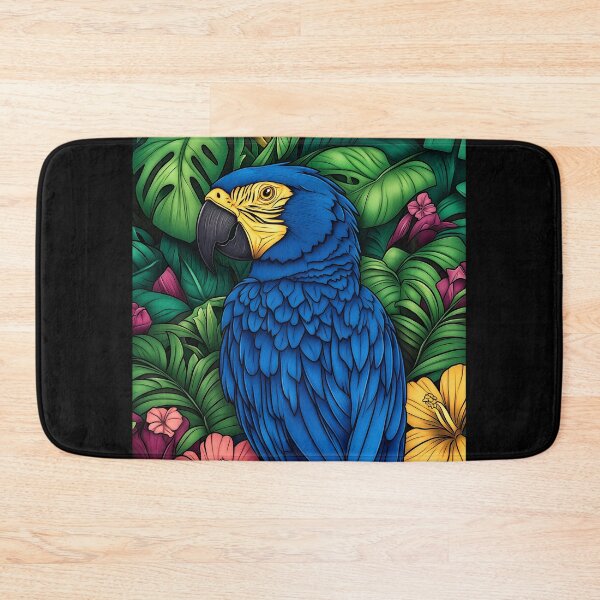 Item preview, Blue Macaw in Tropical Foliage designed and sold by PetsArt.