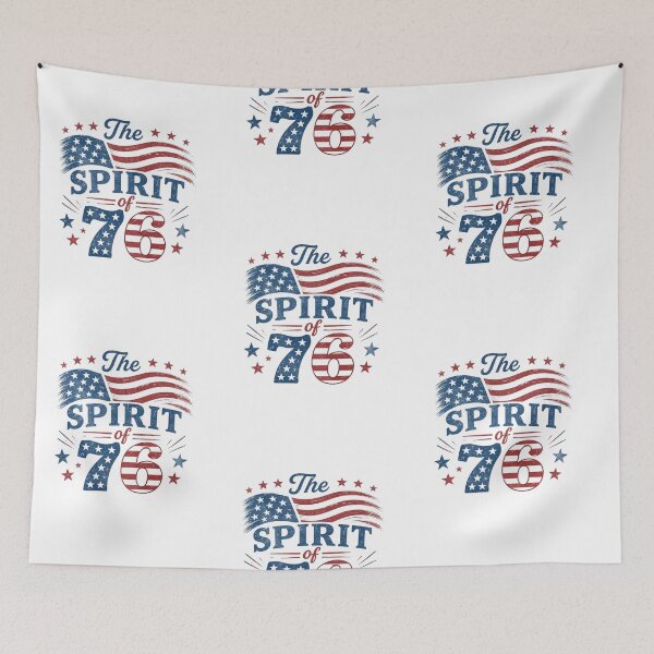 Item preview, Vintage Spirit Of 76 250th Anniversary Patriotic American Flag Graphic designed and sold by Thread&Fable.