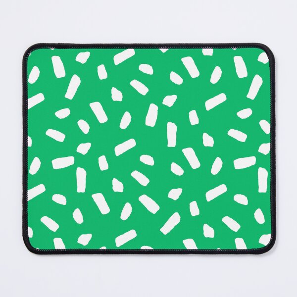Item preview, Abstract White Confetti Blobs on Vibrant Green with Playful Circus Vibe designed and sold by ArtyFridgees.