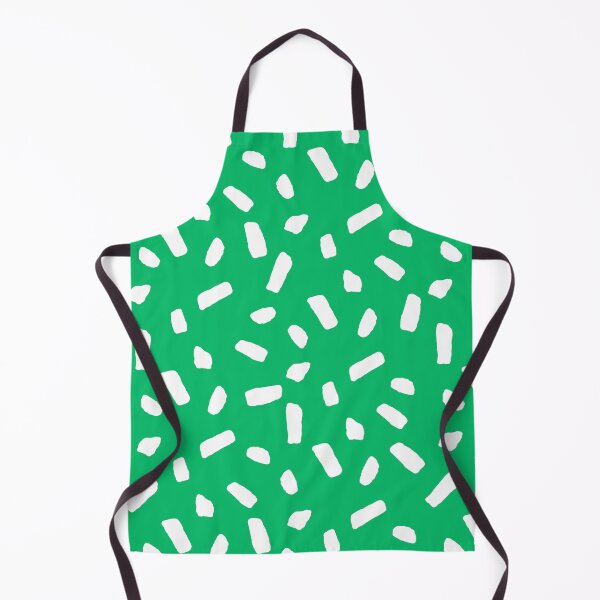 Item preview, Abstract White Confetti Blobs on Vibrant Green with Playful Circus Vibe designed and sold by ArtyFridgees.
