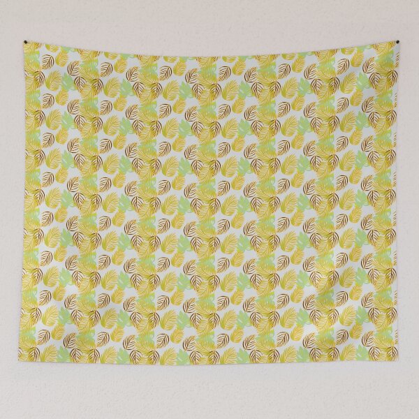 Item preview, Tropical Yellow Palm and Lime Monstera Leaf Pattern designed and sold by AjjimaJKM.