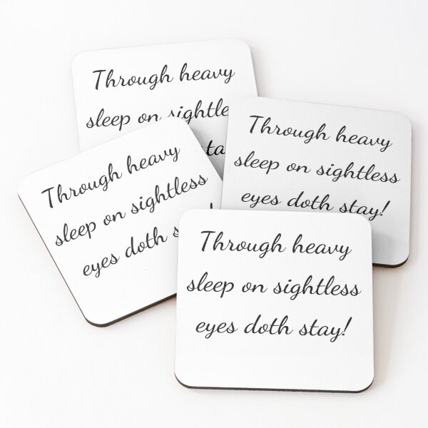 Item preview, "Through heavy sleep on sightless eyes doth stay!" - handwriting black designed and sold by ariksworld.