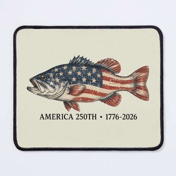 Item preview, 250 America Years 1776 2026 Fishing USA Flag 250th Birthday designed and sold by NicowrmSArt.
