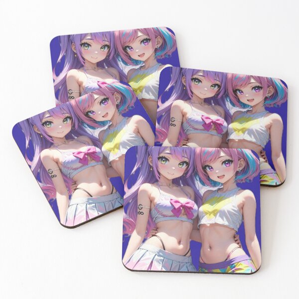 Item preview, Pastel Summer Idol Duo – Kawaii Anime Girls Art Название на русском designed and sold by RadaQueen.