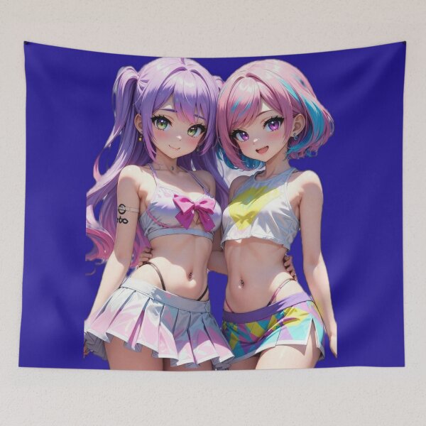 Item preview, Pastel Summer Idol Duo – Kawaii Anime Girls Art Название на русском designed and sold by RadaQueen.