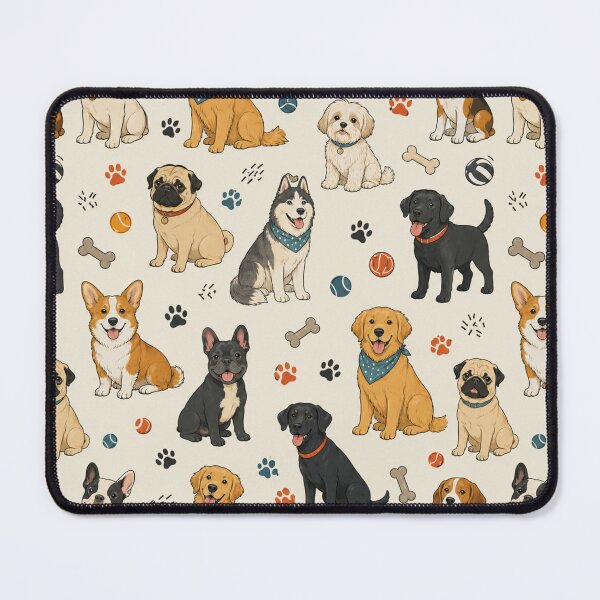 Item preview, Cute Dog Pattern | Seamless Puppy Wallpaper Design for Dog Lovers designed and sold by RJACreative.