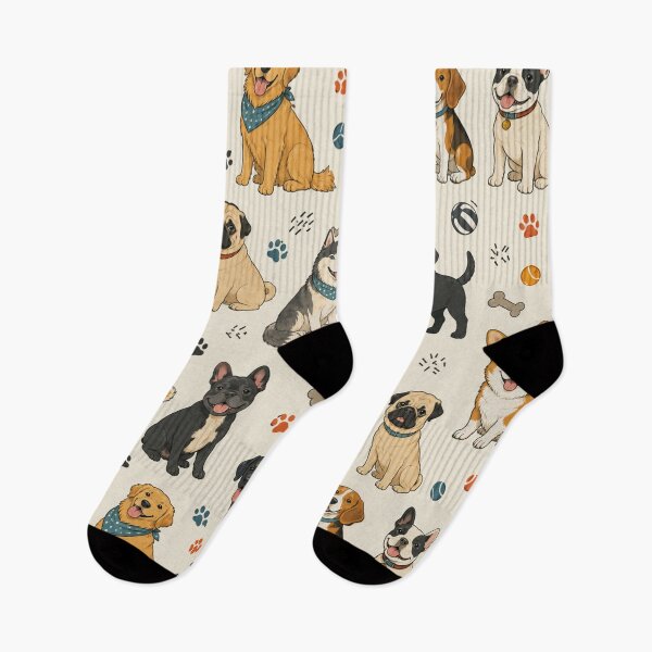Item preview, Cute Dog Pattern | Seamless Puppy Wallpaper Design for Dog Lovers designed and sold by RJACreative.