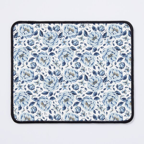 Item preview, Watercolor Blue Floral Pattern — Peony Rose Botanical Navy designed and sold by Zaya_art.