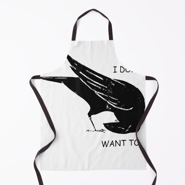 Item preview, Reluctant Crow - I Don't Want To Funny Relatable Bird Art designed and sold by haitrieuic96.