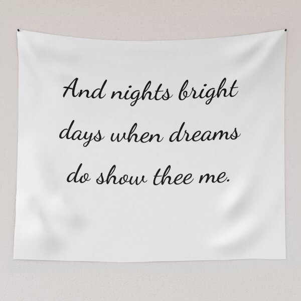 Item preview, "And nights bright days when dreams do show thee me." - handwriting black designed and sold by ariksworld.