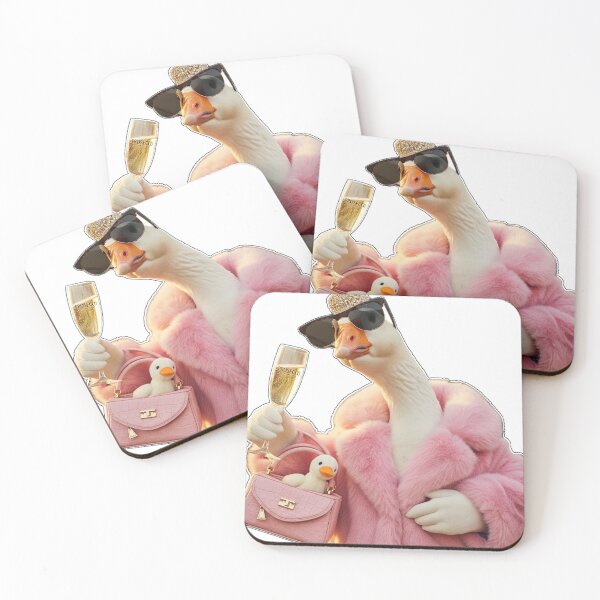 Item preview, Prosecco Queen Goose – Sassy Diva in Pink Fur designed and sold by LujziWorld.