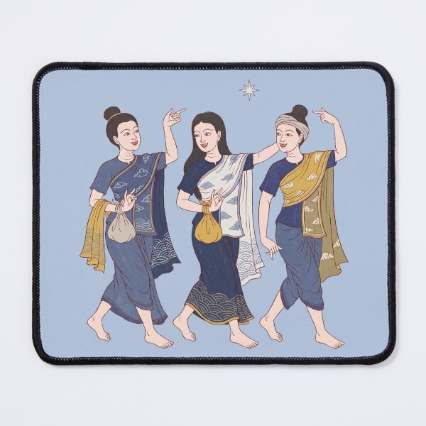Item preview, Traditional Thai Three Wise Women Christmas Star Art designed and sold by SIAM MERMAID.