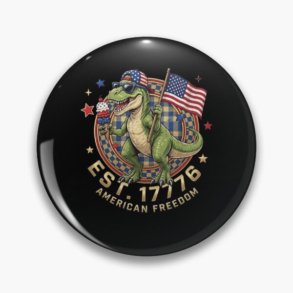 Item preview, Patriotic T-Rex 4th of July American Freedom 1776 Dinosaur designed and sold by haitrieuic96.