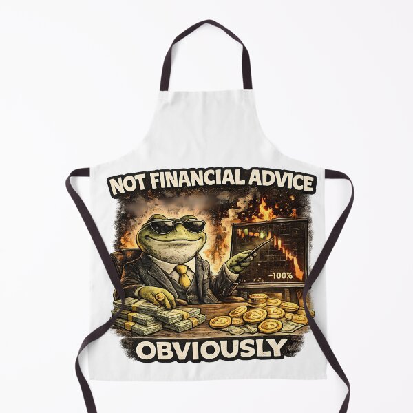 Item preview, Not Financial Advice Obviously Funny Crypto Frog Meme designed and sold by DryHumorPrints.