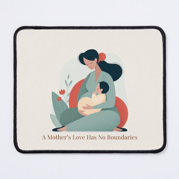 Item preview, A Mother's Love Has No Boundaries - Minimalist Quote Design Baby Caring Family	 designed and sold by AmoebaPress.
