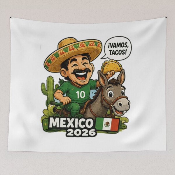 Item preview, ¡Vamos, Tacos! Mexico 2026 Soccer Fan Sticker designed and sold by syndia2209.