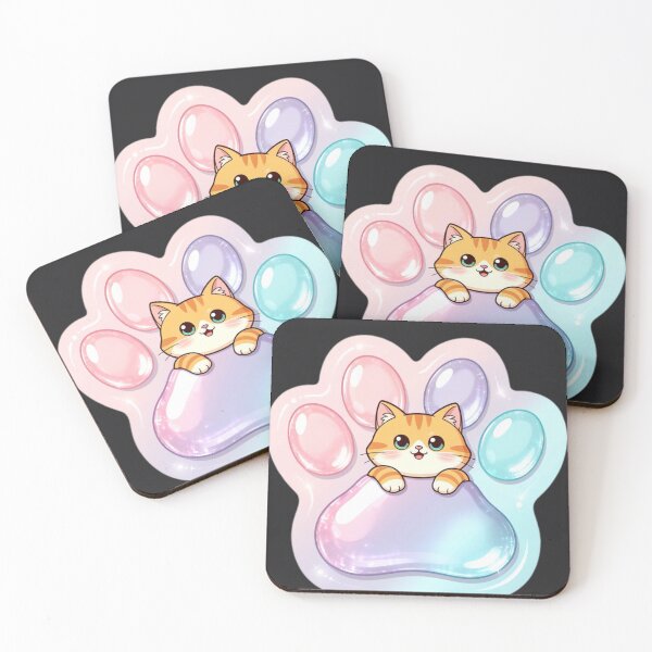 Item preview, Kawaii Cat Paw Jelly Sticker designed and sold by Moody Vibes Studio.