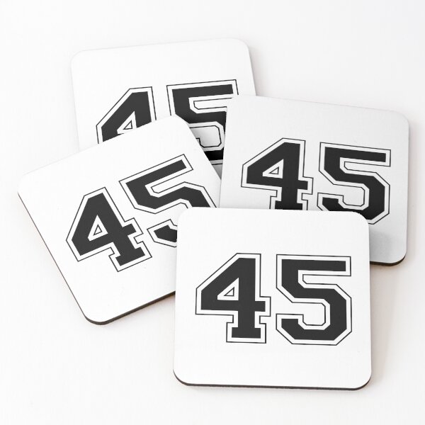 Item preview, 45 Number - Varsity Sports Jersey - Black Color designed and sold by Void Script.