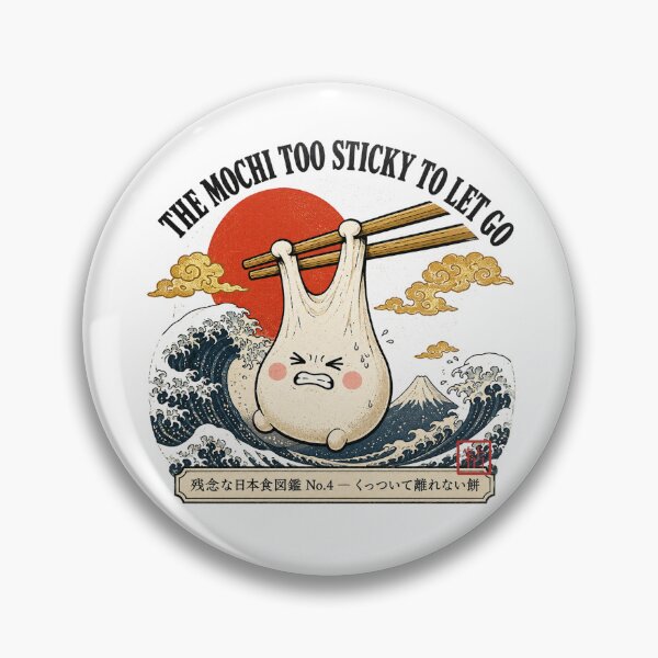 Item preview, The Mochi Too Sticky to Let Go — Kawaii Funny Japanese Food Tee designed and sold by nurusubetei.