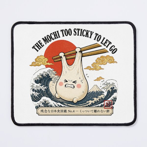 Item preview, The Mochi Too Sticky to Let Go — Kawaii Funny Japanese Food Tee designed and sold by nurusubetei.