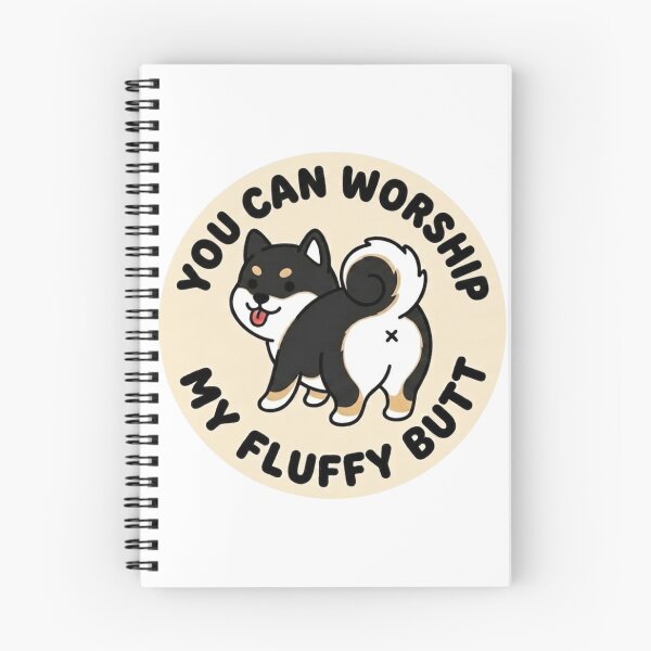Item preview, You Can Worship My Fluffy Butt – Cute Black Shiba Inu Doodle designed and sold by DailyStruggleCo.
