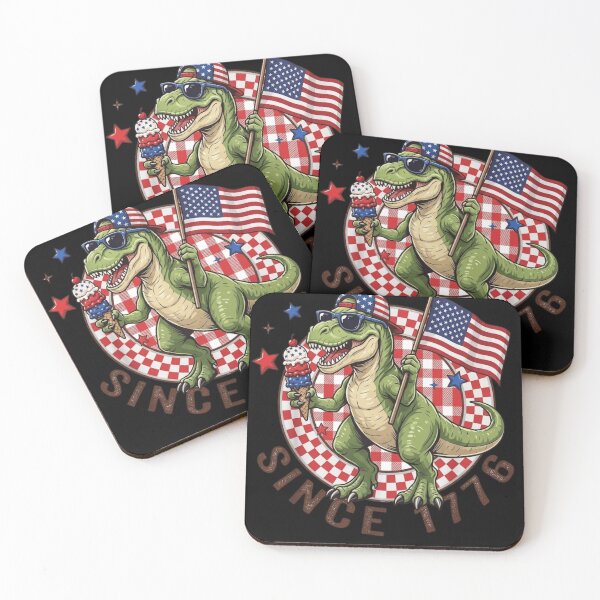 Item preview, Patriotic T-Rex 4th of July American Flag Since 1776 Ice Cream designed and sold by haitrieuic96.