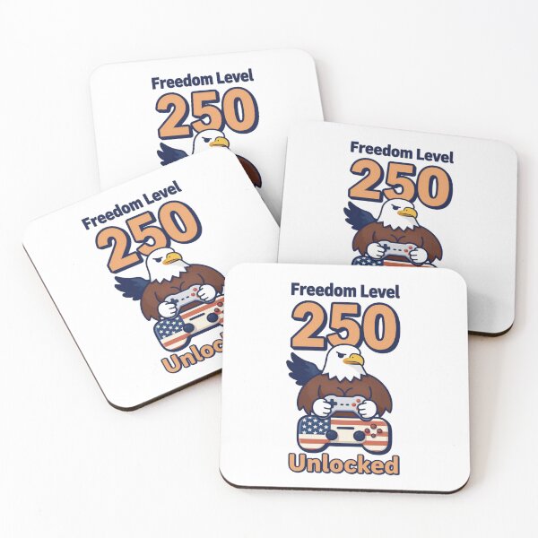 Item preview, Freedom Level 250 Unlocked Funny Gamer Eagle USA 250th Anniversary designed and sold by Meadowmood.