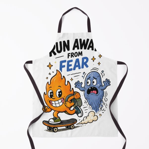 Item preview, Run Away From Fear Funny Motivational Skateboarding Flame Sticker designed and sold by Soeklahan07.