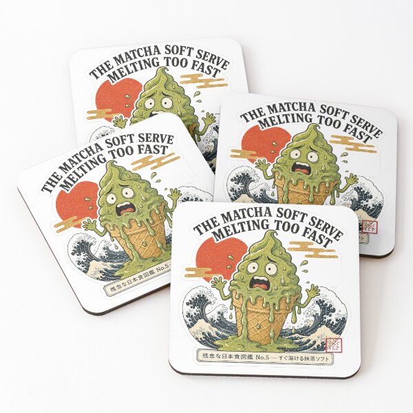 Item preview, The Matcha Soft Serve Melting Too Fast — Kawaii Japanese Food Tee designed and sold by nurusubetei.