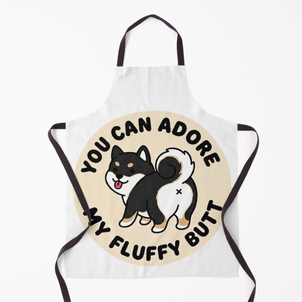 Item preview, You Can Adore My Fluffy Butt – Cute Black Shiba Inu Doodle designed and sold by DailyStruggleCo.