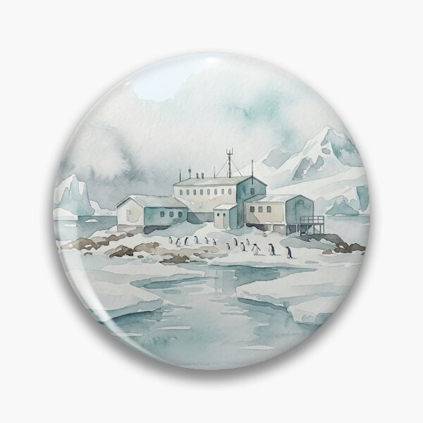 Item preview, Polar Base and Penguins: An Antarctic Watercolor Journey designed and sold by GrabaHuk.