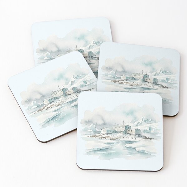 Item preview, Polar Base and Penguins: An Antarctic Watercolor Journey designed and sold by GrabaHuk.