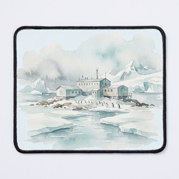 Item preview, Polar Base and Penguins: An Antarctic Watercolor Journey designed and sold by GrabaHuk.