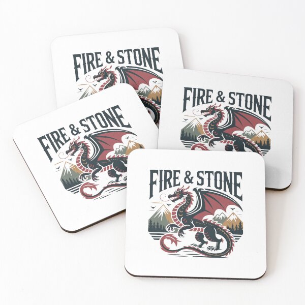 Item preview, Fire & Stone Dragon Vintage Fantasy designed and sold by CreativeTag.