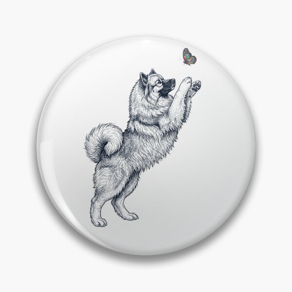 Item preview, Vintage Keeshond with Butterfly Dog Mom Owner designed and sold by TerryConnells.