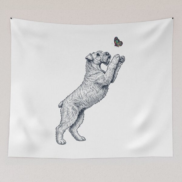 Item preview, Vintage Kerry Blue Terrier with Butterfly Dog Mom Owner designed and sold by TerryConnells.