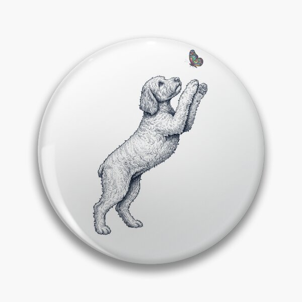 Item preview, Vintage Labradoodle with Butterfly Dog Mom Owner designed and sold by TerryConnells.