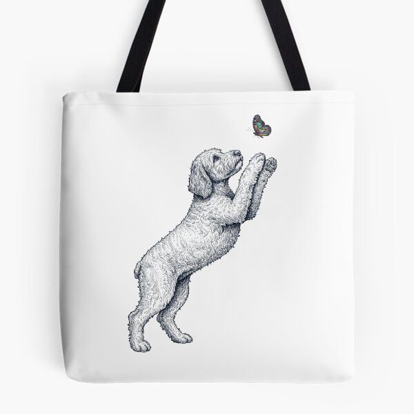 Item preview, Vintage Labradoodle with Butterfly Dog Mom Owner designed and sold by TerryConnells.