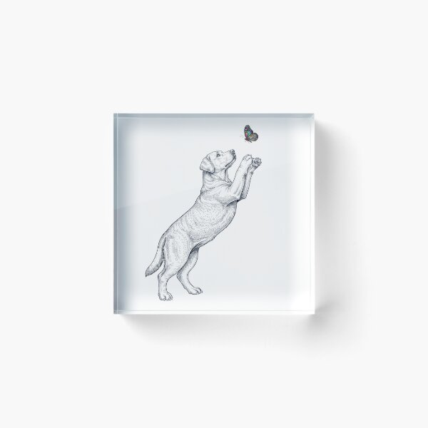 Artikelvorschau, Vintage Labrador Retriever mit Schmetterling Hundemama Besitzer entworfen und verkauft von TerryConnells.